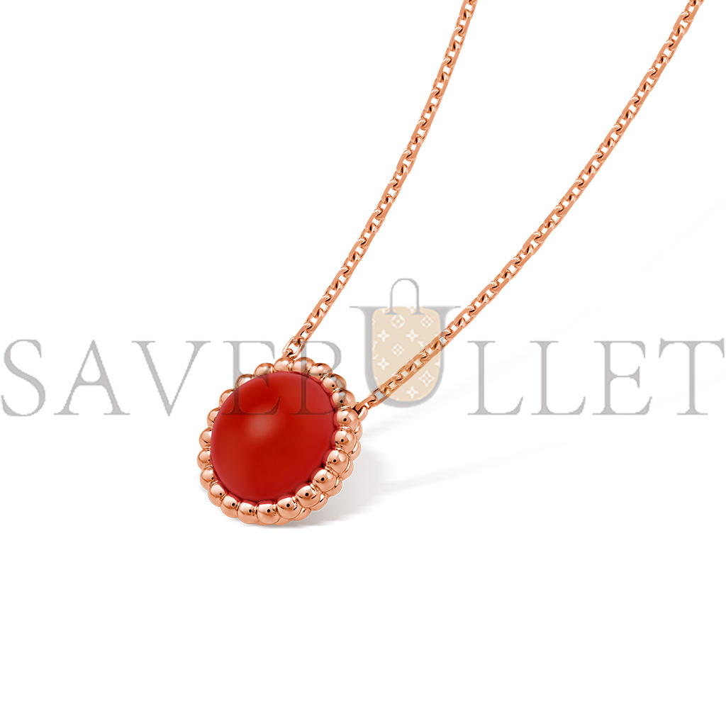 VAN CLEEF ARPELS PERLÉE COULEURS PENDANT - ROSE GOLD, CARNELIAN  VCARP4DO00